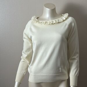 Vintage GIVENCHY sport shirt top blouse long sleeve engendered size 36 sweater